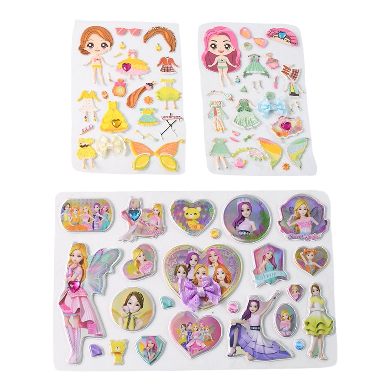 Multipurpose Adhesive 3D Stickers (1 Sheet / Mix Design) Multipurpose Adhesive 3D Stickers (1 Sheet / Mix Design)